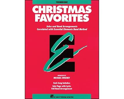 essential elements christmas favorites trombone holiday sheet music songbook for band and solo easy trombone