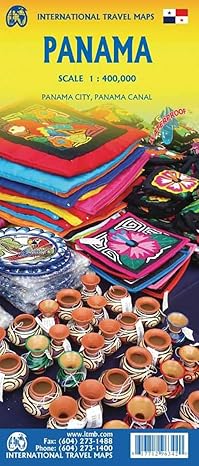 panama travel reference map 1 400k waterproof 1st edition itmb publishing ltd 1771296348, 978-1771296342