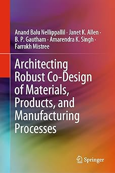 architecting robust co design of materials products and manufacturing processes 1st edition anand balu