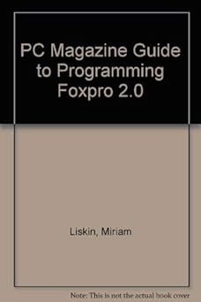 pc magazine programming foxpro 2 0/book and disk 1st edition miriam liskin 1562760386, 978-1562760380