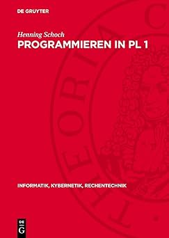programmieren in pl 1 1st edition henning schoch 3112716981, 978-3112716984