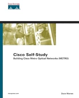 cisco self study building cisco metro optical networks metro 1st edition dave warren ,dennis hartmann