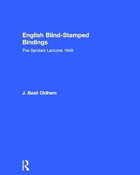 english blind stamped 1st edition j basil oldham 0824040473, 978-0824040475