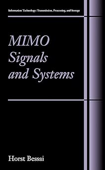 mimo signals and systems 1st edition horst bessai 0387234888, 978-0387234885