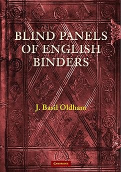 blind panels of english binders 1st edition j basil oldham 0521136628, 978-0521136624