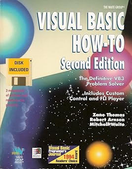 visual basic how to the definitive vb3 problem solver/book and disk 1st edition zane thomas ,robert arnson