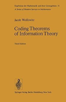 coding theorems of information theory 1st edition j wolfowitz 3540085483, 978-3540085485