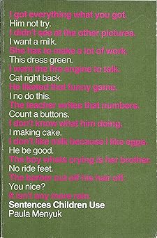 sentences children use 1st edition paula menyuk 0262630435, 978-0262630436