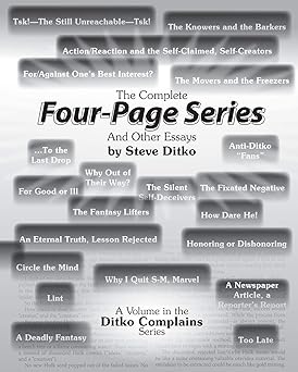 the complete four page series and other essays 1st edition steve ditko ,robin snyder ,rodney schroeter