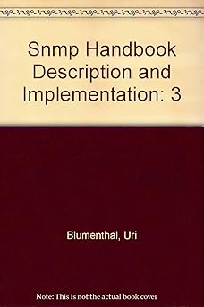 snmp handbook description and implementation 1st edition uri blumenthal 0201395215, 978-0201395211