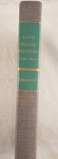 long island printing 1791 1830 a checklist of imprints 1st edition marguerite v doggett 0890620717,