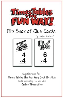 times tables the fun way flip book of clue cards supplemental for the times tables the fun way book for kids