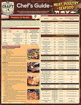 chefs guide to meat poultry and seafood a quickstudy laminated reference 1st edition kathleen grathwol phd