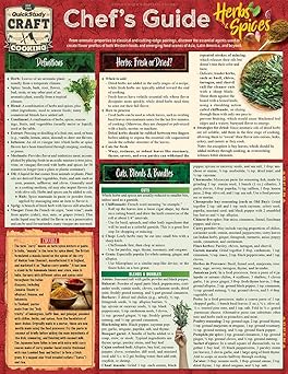 chefs guide to herbs and spices a quickstudy laminated reference guide 1st edition chef jay weinstein