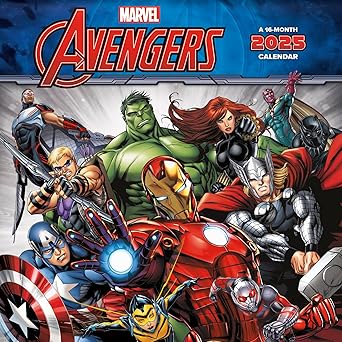 2025 marvel avengers wall calendar 1st edition trends international 1438898975, 978-1438898971