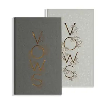 our wedding vows a set of heirloom quality vow books with foil accents and hand drawn illustrations 1st