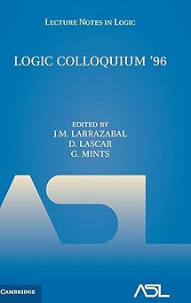logic colloquium 96 proceedings of the colloquium held in san sebastia n spain july 9a 15 1996 1st edition j