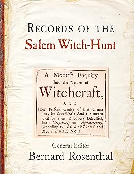 records of the salem witch hunt 1st edition bernard rosenthal 1107689619, 978-1107689619