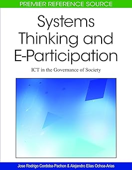 systems thinking and e participation ict in the governance of society 1st edition jose rodrigo cordoba pachon