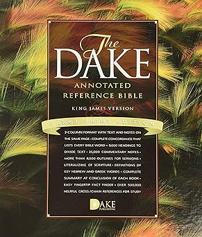 dake annotated reference bible kjv large print 1st edition finis jennings dake 1558291180, 978-1558291188