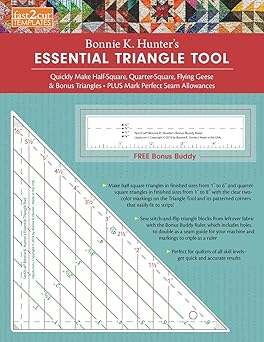 fast2cut bonnie k hunters essential triangle tool quickly make half square quarter square flying geese and