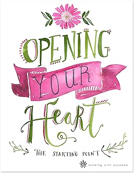 opening your heart the starting point from walking with purpose 1st edition lisa brenninkmeyer 1943173001,