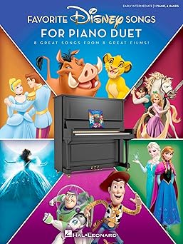 favorite disney songs for piano duet piano sheet music songbook for early intermediate players 1 piano 4