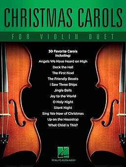 christmas carols for violin duet violin sheet music songbook for first position players two part christmas