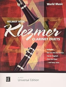 klezmer clarinet duets 1st edition sylvia schwartz helmut hodl helmut hodl, secunda sholum, naftule