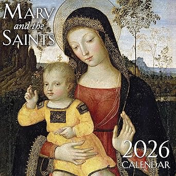 2026 mary and the saints wall calendar 1st edition saint benedict press 1505136229, 978-1505136227