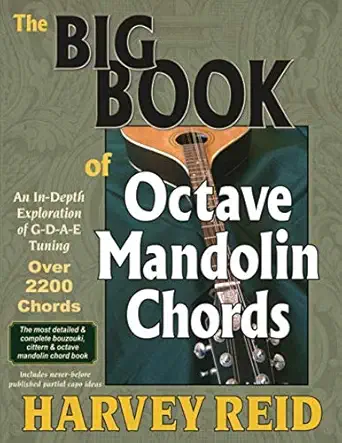 the big book of octave mandolin chords an in depth exploration of g d a e tuning 1st edition harvey reid