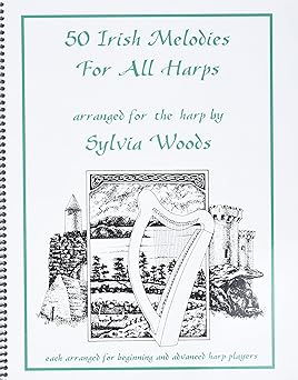50 irish melodies for all harps 1st edition sylvia woods 0936661151, 978-0936661155