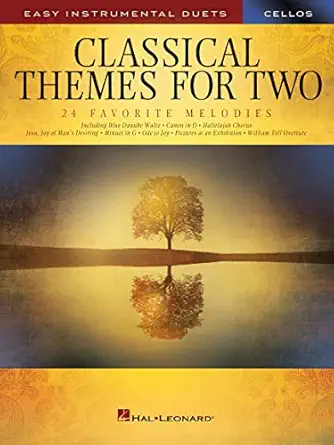 classical themes for two cellos easy instrumental duets 1st edition various 1540014177, 978-1540014177