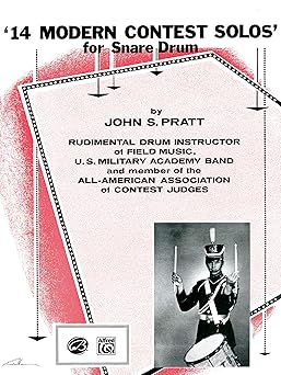 14 modern contest solos for snare drum 1st edition john s pratt 0769228232, 978-0769228235