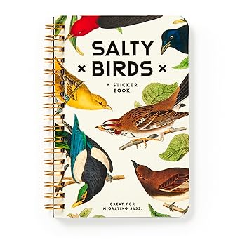brass monkey salty birds sticker book great for migrating sass 1st edition brass brass monkey ,galison