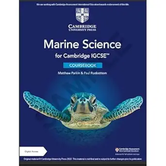 cambridge igcse marine science coursebook with digital access 1st edition matthew parkin ,paul roobottom