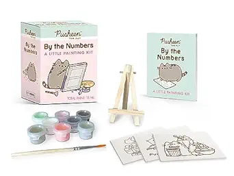 pusheen by the numbers a little painting kit 1st edition claire belton 0762485019, 978-0762485017