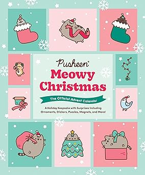 pusheen meowy christmas the official advent calendar a holiday keepsake with surprises including ornaments