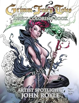 grimm fairy tales adult coloring book artist spotlight john royle 1st edition none ,john royle 1951087291,