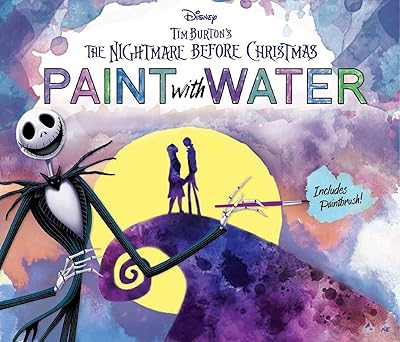 disney tim burtons the nightmare before christmas paint with water 1st edition editors of thunder bay press