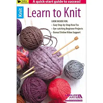 learn to knit 1st edition inc leisure arts 1464714312, 978-1464714313