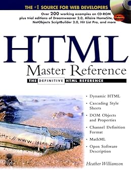 html master reference 1st edition heather williamson 0764532561, 978-0764532566