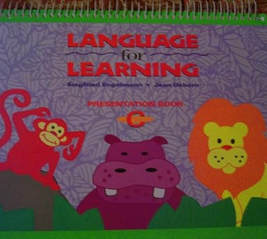 language for learning presentation book c 1st edition siegfried engelmann ,jean osborn 0026746441,