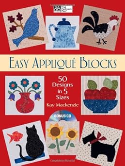 easy applique blocks 50 designs in 5 sizes 1st edition kay mackenzie 1564778851, 978-1564778857