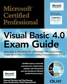 visual basic 4 0 exam guide 1st edition howard hawhee ,peg toomey 0789708647, 978-0789708649