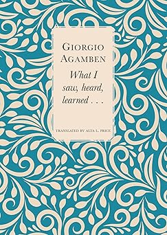 what i saw heard learned 1st edition giorgio agamben ,alta l price 180309298x, 978-1803092980