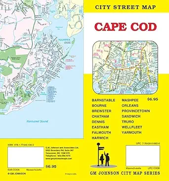 cape cod massachusetts street map 1st edition gm johnson 1774491087, 978-1774491089