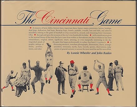 the cincinnati game 1st edition lonnie wheeler 0961963719, 978-0961963712