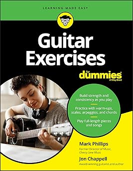 guitar exercises for dummies 1st edition mark phillips ,jon chappell 1119694566, 978-1119694564