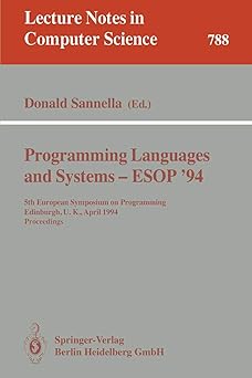 programming languages and systems esop 94 5th european symposium on programming edinburgh u k april 11 13